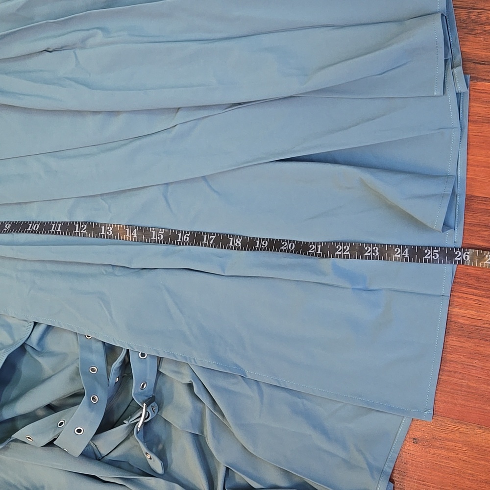 Halara Breezeful Pleated Skirt Skort Buckle Shorts Blue Size L NWT - Picture 7 of 8